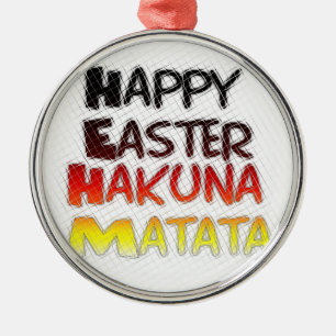 Gesegnetes Glück Ostern Hakuna Matata Ferienzeit Ornament Aus Metall