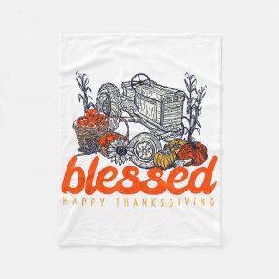 Gesegnetes Glück Thanksgiving Männer Frauen Fleecedecke