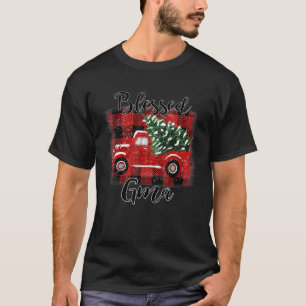 Gesegnetes Gma Red Truck Vintage Weihnachtsbaum T-Shirt