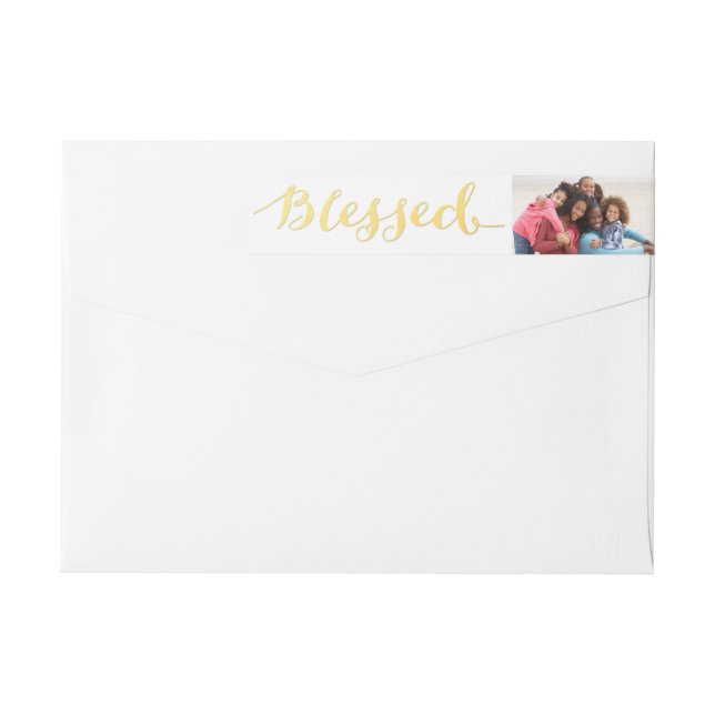 Gesegnetes Gold-Script | Feiertagslabels (Rückseite)