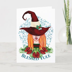 Gesegnetes Jul Festliches Winter Solstitium Fröhli Feiertagskarte