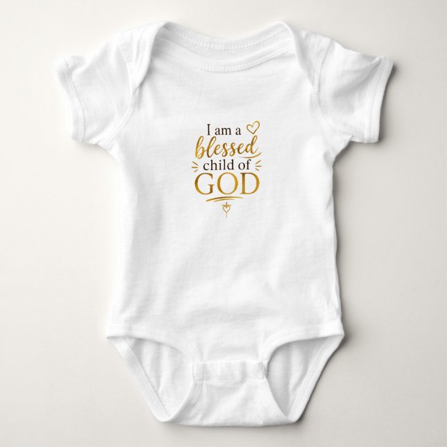 Gesegnetes Kind Gottes  Baby Strampler (Vorderseite)