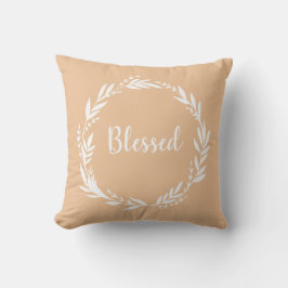 Gesegnetes Kränz Herbst Orange Kissen