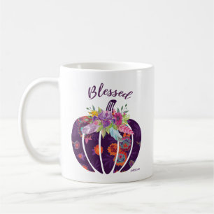 Gesegnetes Lila Blume-Kürbis  Kaffeetasse