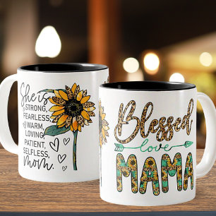 "Gesegnetes Mama" Mutter-Tag-Keramik Tasse