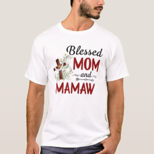 Gesegnetes Mamaw für Frauen Blume Dekoration Mamaw T-Shirt