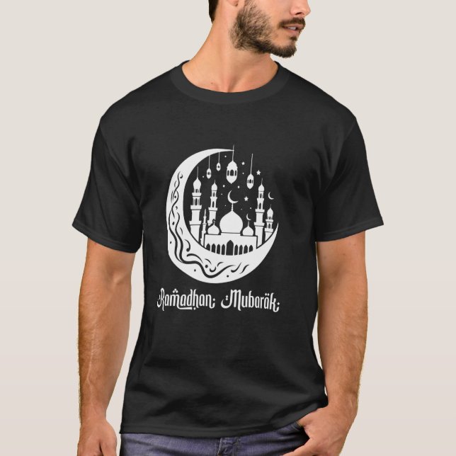 Gesegnetes muslimisches Glück Ramadan 2025 Feier M T-Shirt (Vorderseite)
