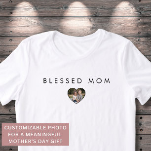 Gesegnetes Mutter-Herz-Foto Muttertag Modern Tri-Blend Shirt