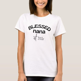 Gesegnetes nana Schwarz-weißes Jahr T-Shirt