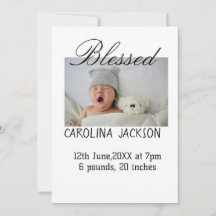 Gesegnetes neues geborenes Foto, moderne Geburtsan