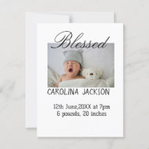 Gesegnetes neues geborenes Foto, moderne Geburtsan