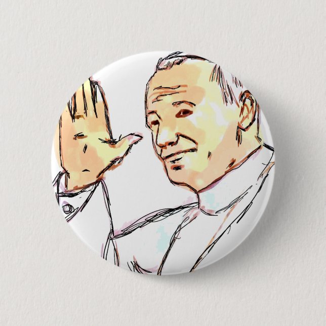 Gesegnetes Papst Johannes Paul II. Button (Vorderseite)