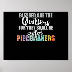 Gesegnetes Piecemaker Crochet Team, Quilting Nähen Poster