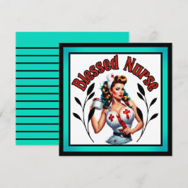 Gesegnetes Pinup Nurse Feiertagskarte