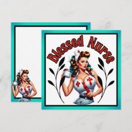 Gesegnetes Pinup Nurse Feiertagskarte