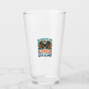 Gesegnetes Schmetterling-Christen-T-Shirt-Design_1 Glas