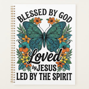 Gesegnetes Schmetterling-Christen-T-Shirt-Design ( Planer