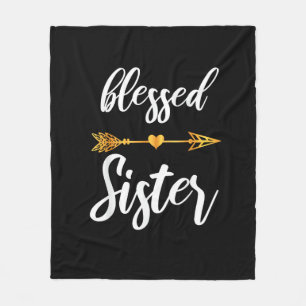 Gesegnetes Schwester-Shirt Mädchen Frauen Familie  Fleecedecke