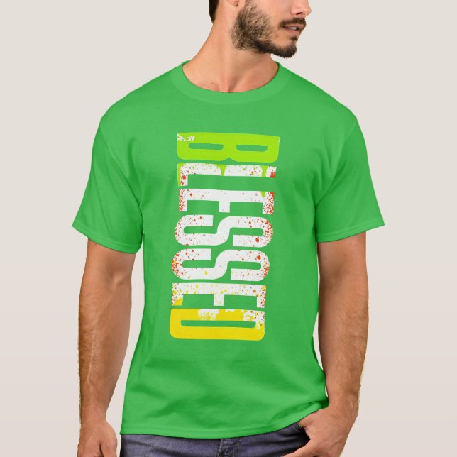 Gesegnetes T-Shirt - Dankbares Leben im Stil (Vorderseite)