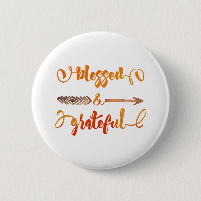 gesegnetes und dankbares Erntedankfest Button (Vorderseite)