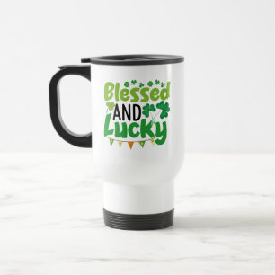 Gesegnetes und glückliches St. Patrick’s Day Desig Reisebecher