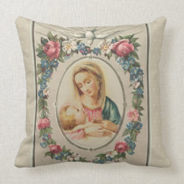 Gesegnetes Weihnachten Jungfrau-Marys Jesus Vintag Kissen