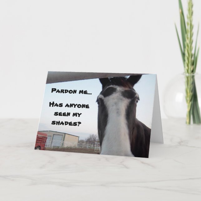 Gesehen meinen Schatten? Geburtstags-Karte Karte (Vorderseite)