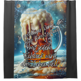 Geselliges Bier  Duschvorhang