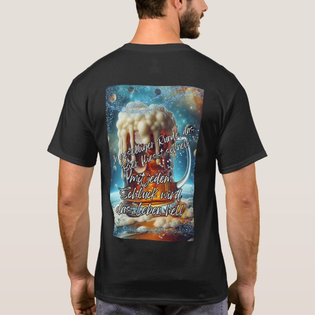 Geselliges Bier  T-Shirt (Rückseite)