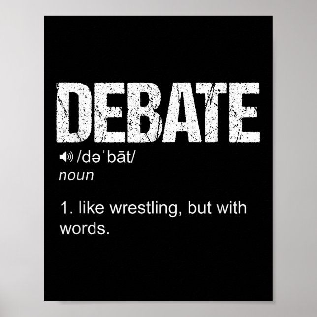 Geselliges Debattierteam Diskurs Krieg des Wortes Poster (Vorne)