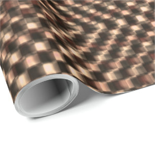 Geselliges und unordentliches braunes Schach über  Geschenkpapier