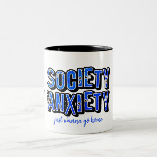 Gesellschaft Angst Zweifarbige Tasse