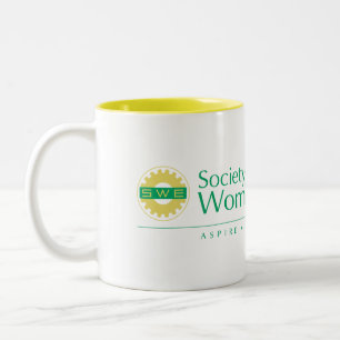 Gesellschaft der Frauen-Ingenieur-gelben Tasse