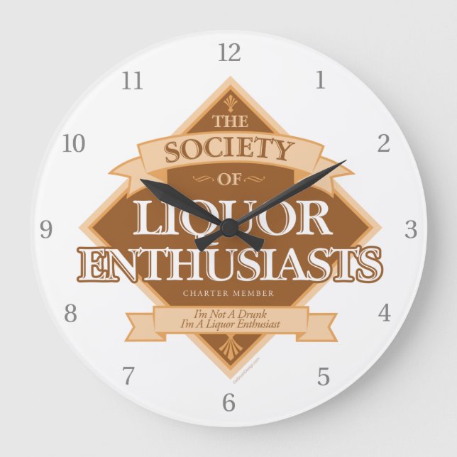 Gesellschaft der Liquor-Enthusiasten Großuhr Große Wanduhr (Vorderseite)
