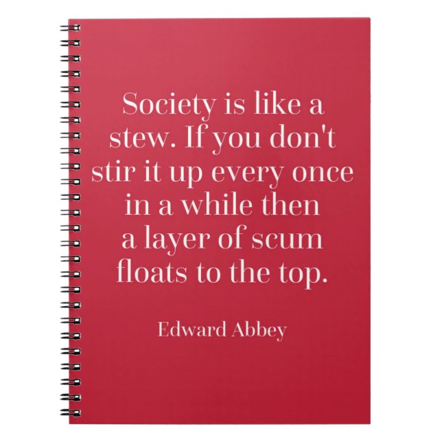 Gesellschaft ist wie ein Eintopfgericht-Zitat Notizblock (Vorderseite)