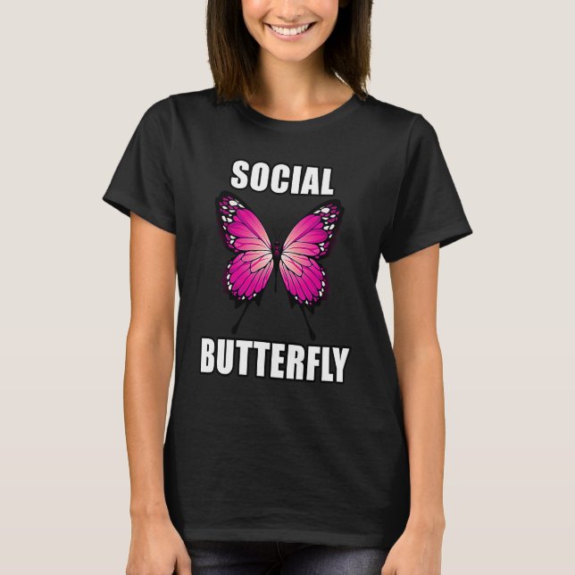 Gesellschaftlicher Schmetterling Meme T-Shirt (Vorderseite)