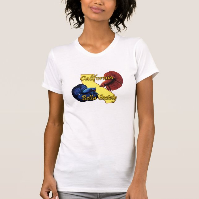 Gesellschafts-Damen-Schaufel-Hals Kaliforniens T-Shirt (Vorderseite)