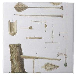 Gesellschafts-Inseln: Pangas, Fischereihaken und Fliese