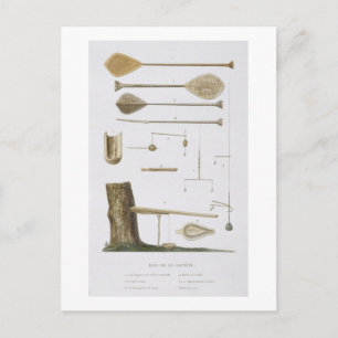 Gesellschaftsinseln: Pangas, Angelhaken und andere Postkarte