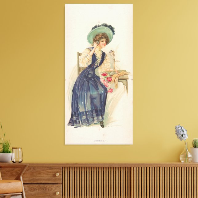 Gesellschaftsmagd, Nr. 4 Leinwanddruck (Insitu (Wohnzimmer))