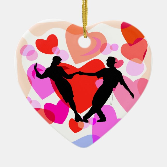 Gesellschaftstänze Keramik Ornament (Vorne)