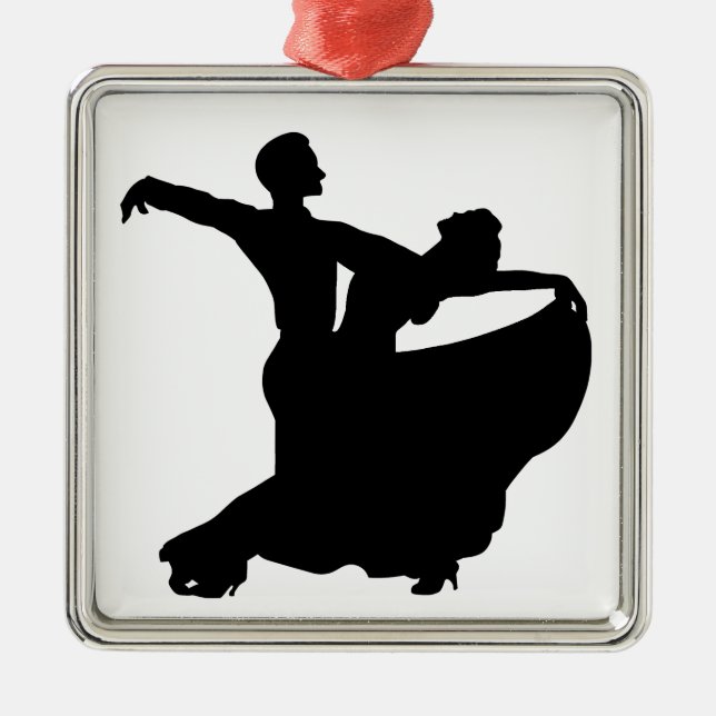 Gesellschaftstänze Silbernes Ornament (Vorne)