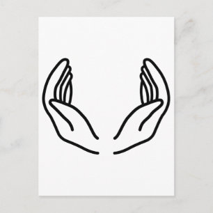 Gesenkte Hände Postkarte