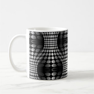 Gesenkte Waves Tapete schwarz-weiß Tasse