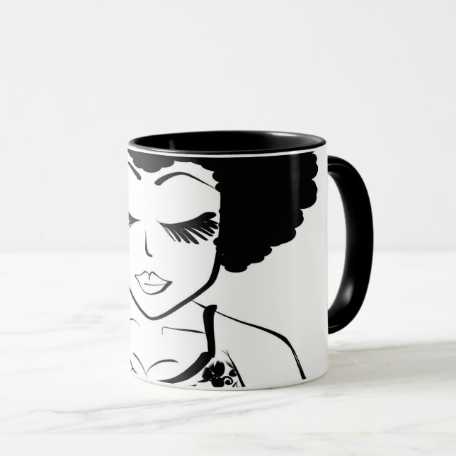 Gesenkter Kopf Becher Tasse (VorderseiteRechts)