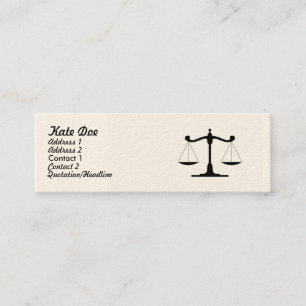 Gesetz Businesscard dünn Mini Visitenkarte