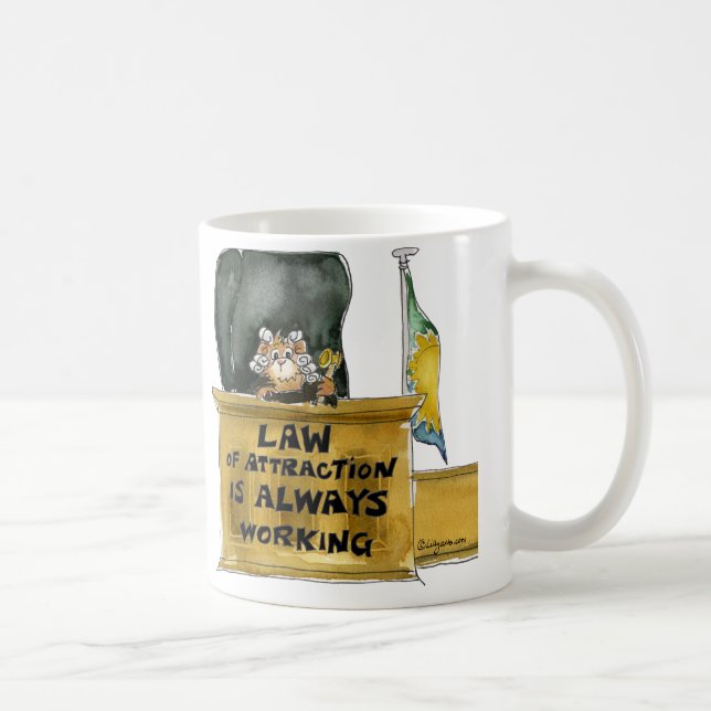 Gesetz der Anziehung Cartoon Richter Tasse (Rechts)