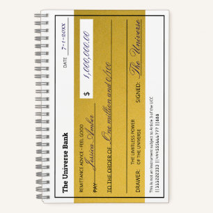 Gesetz der Anziehung Eleganter Goldener Überfluss Notizbuch