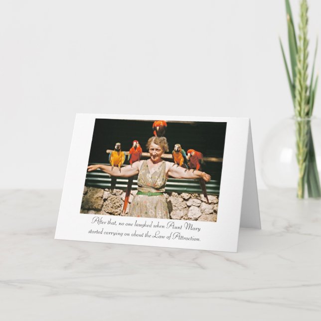 Gesetz der Anziehungskraftgeburtstagskarte Karte (Vorderseite)