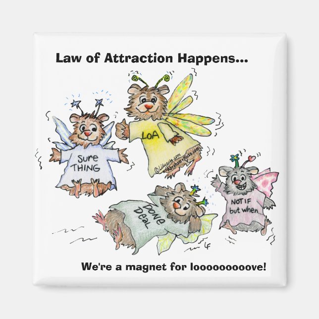Gesetz der Attraktion Cartoon Magnet (Vorne)